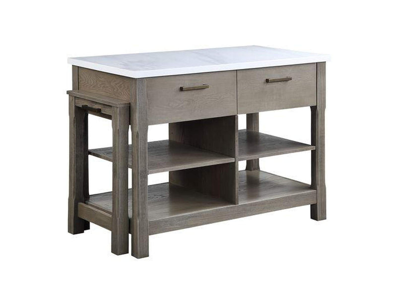 DN00307 Feivel Kitchen Island with Pull Out Table