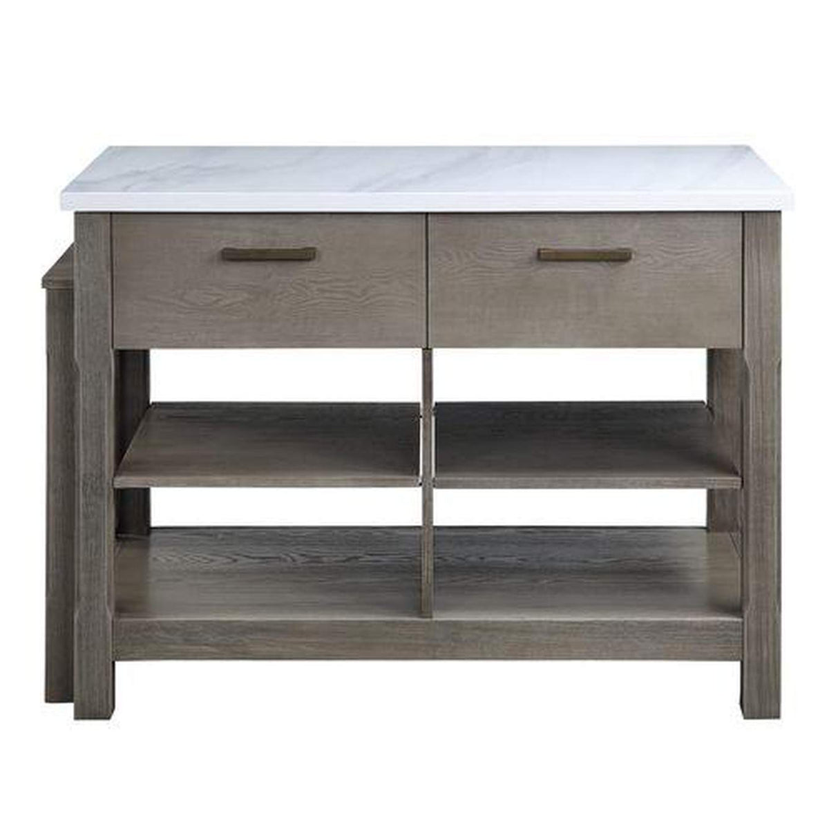 DN00307 Feivel Kitchen Island with Pull Out Table