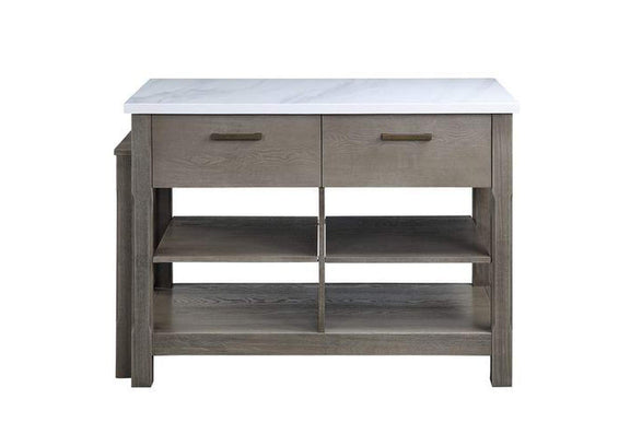 DN00307 Feivel Kitchen Island with Pull Out Table