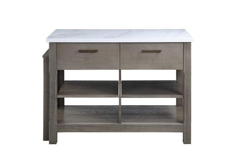 DN00307 Feivel Kitchen Island with Pull Out Table