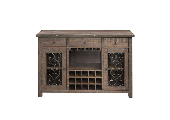DN00983 Raphaela Server with Cup Holder and Wine Rack