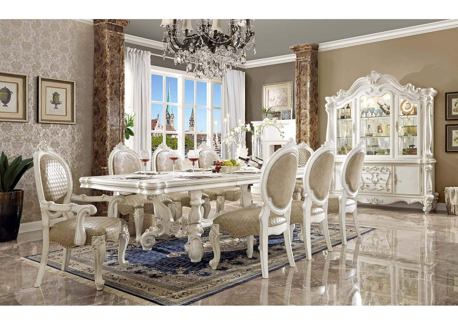 DN01390 Versailles Arm Chair - Set of 2