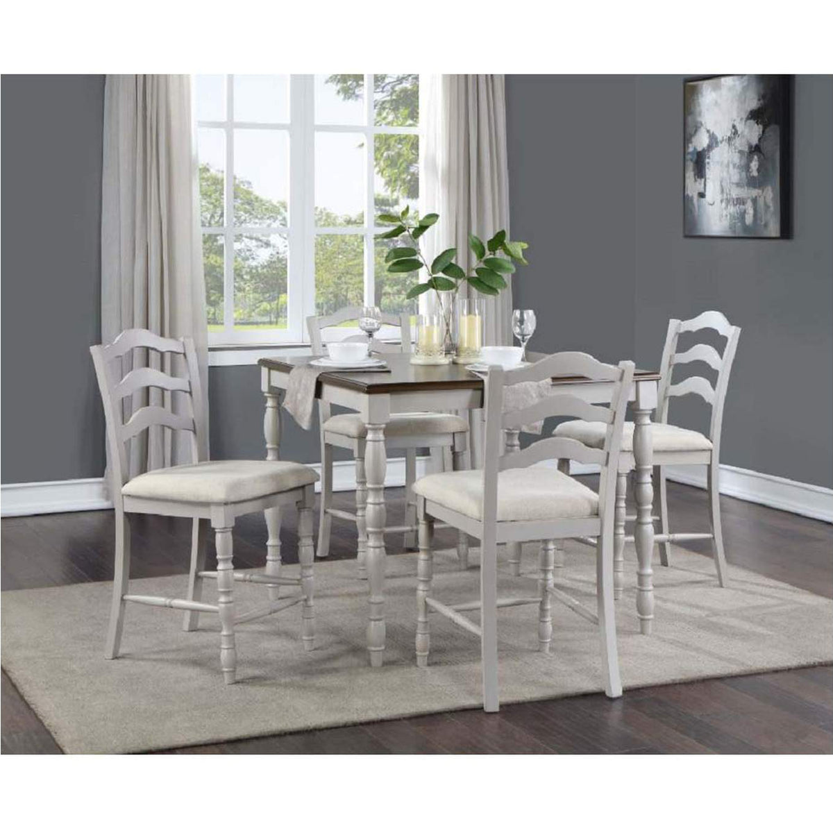 DN01439 Bettina 5Pc Pack Counter Height Table Set