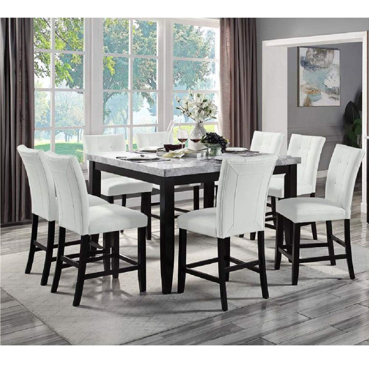 DN01444 Hussein Counter Height Table with Marble Top