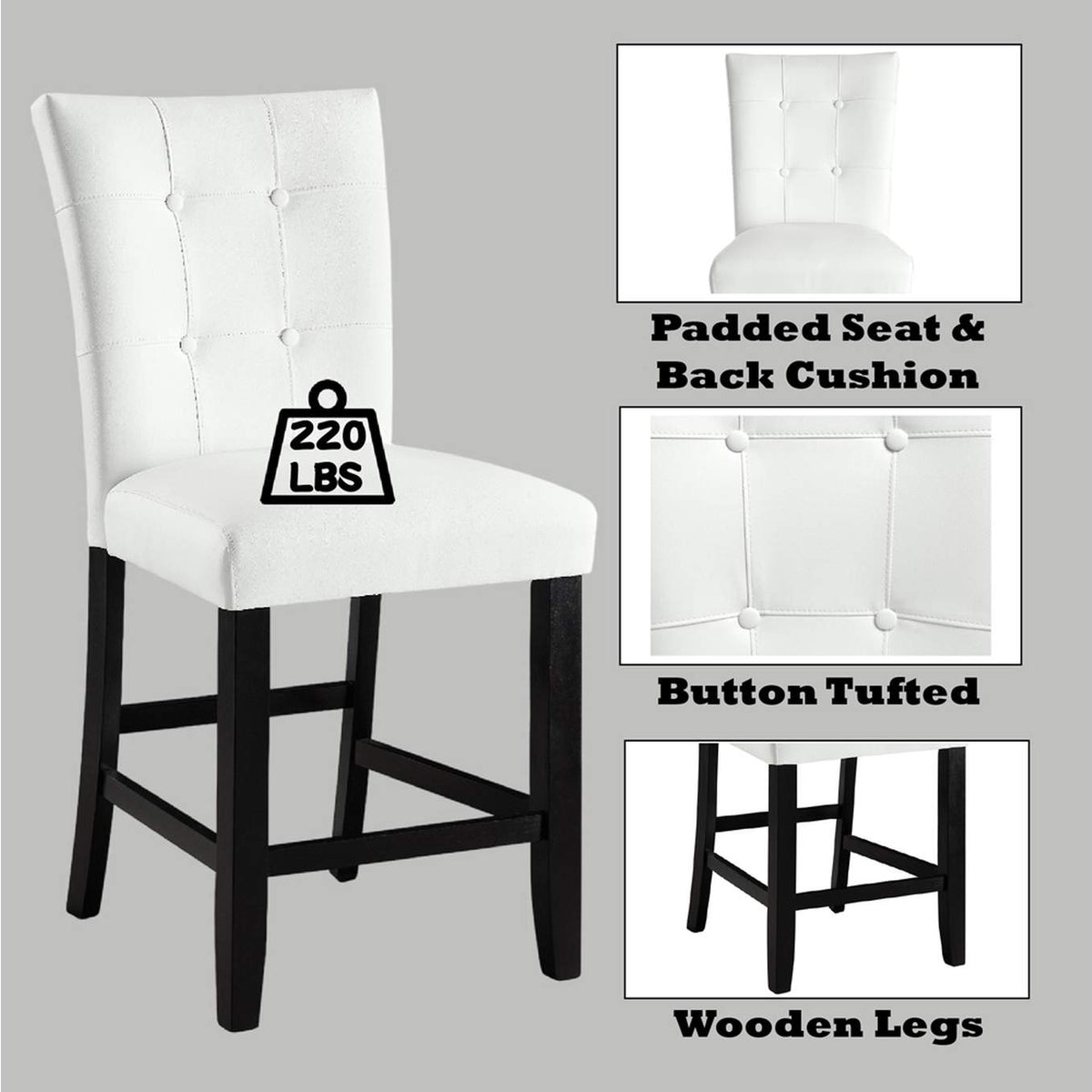 DN01445 Hussein Counter Height Chair - Set of 2