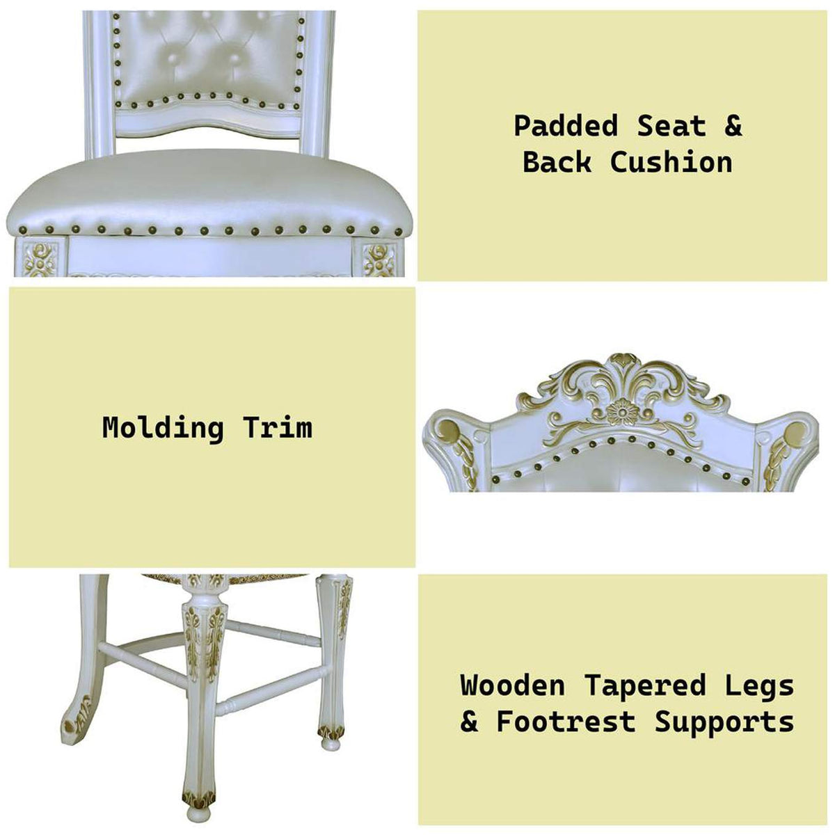 DN01516 Vendome Counter Height Chair - Set of 2