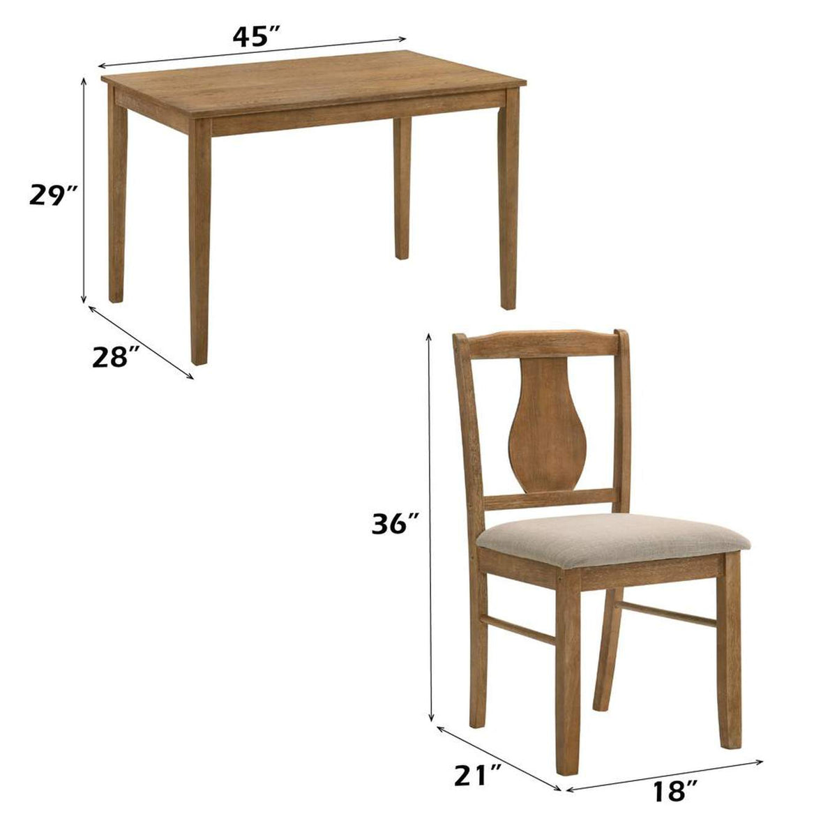 DN01804 Kayee 5Pc Pack Dining Set