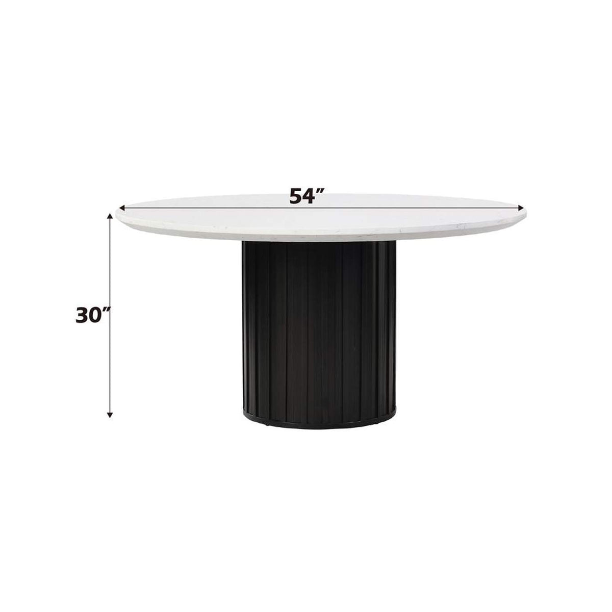 DN02141 Jaramillo Round Dining Table with Engineered Marble Top