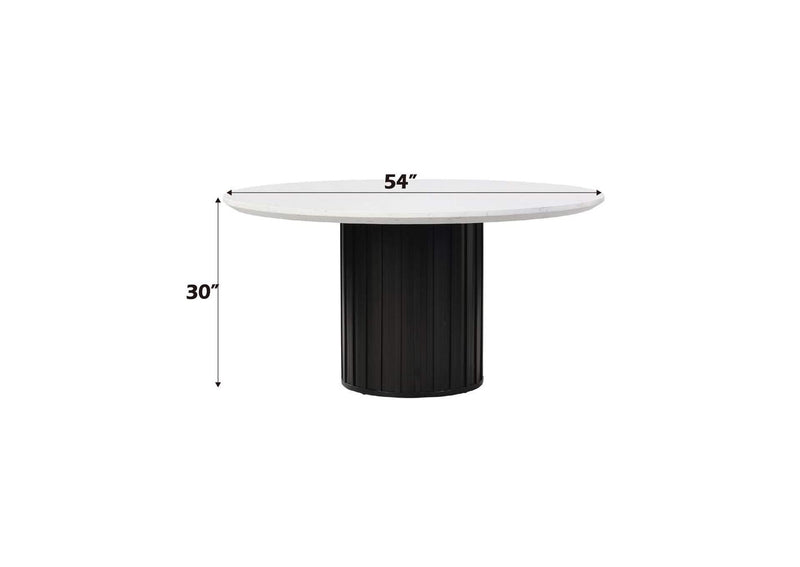 DN02141 Jaramillo Round Dining Table with Engineered Marble Top