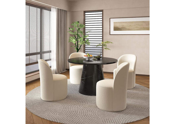 DN02155 Hollis Dining Table with Engineered Stone Top