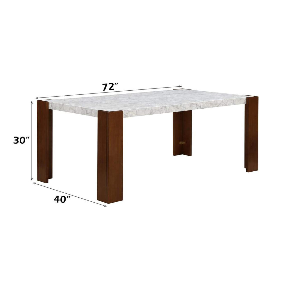 DN02157 Hettie Dining Table with Engineeed Stone Top