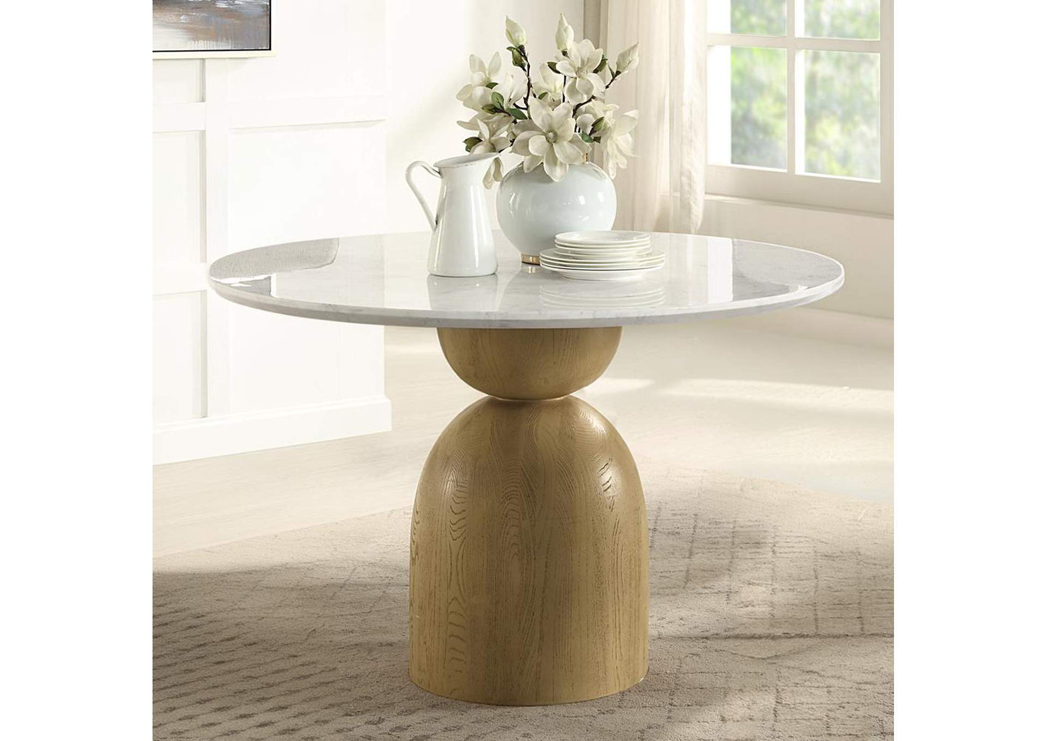 DN02390 Kala Round Dining Table with Marble Top