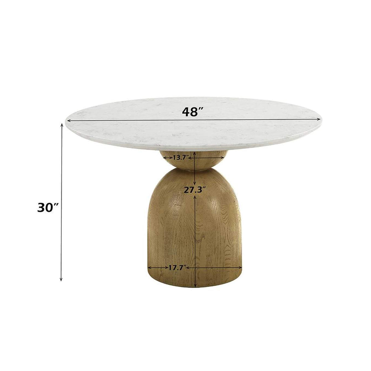 DN02390 Kala Round Dining Table with Marble Top