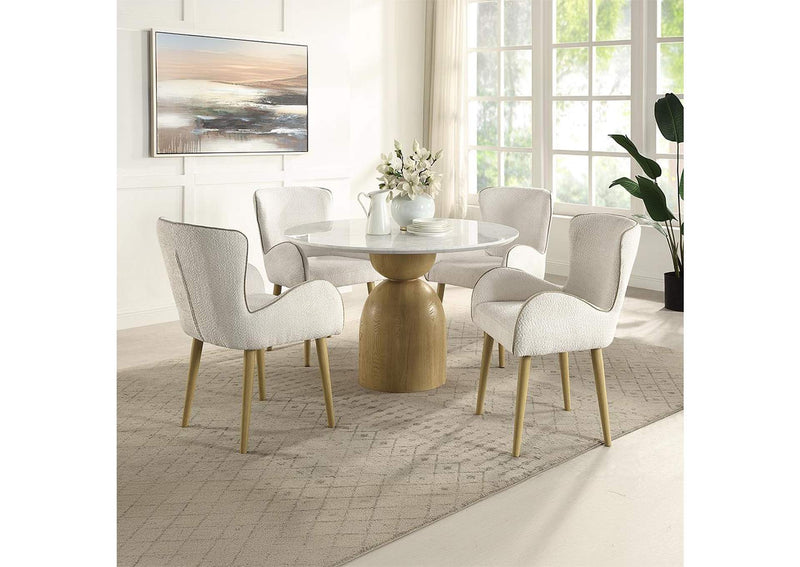 DN02390 Kala Round Dining Table with Marble Top