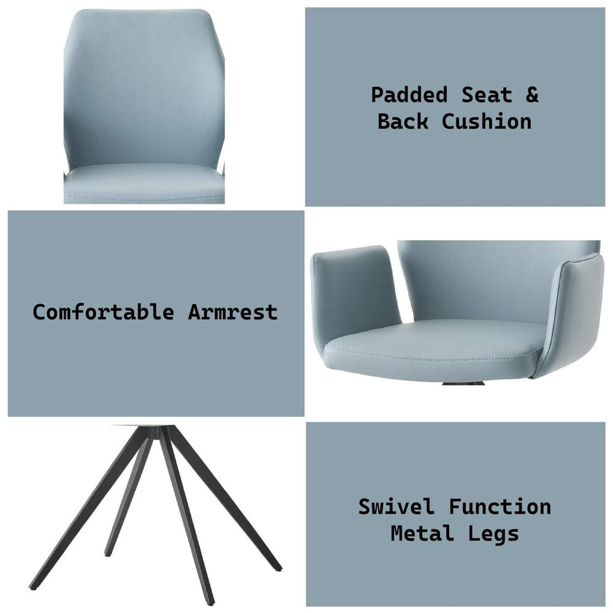 DN02403 Segismunda Arm Chair with Swivel