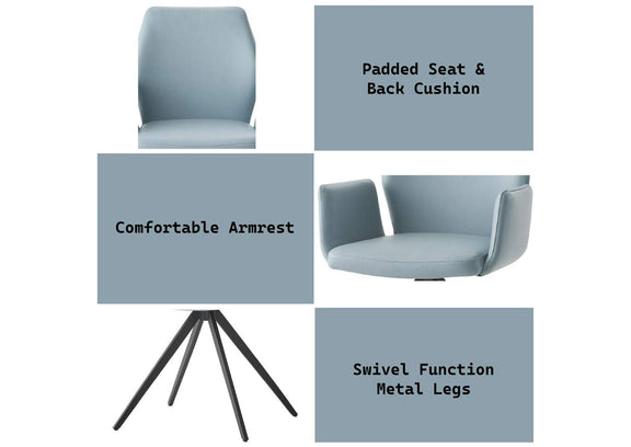 DN02403 Segismunda Arm Chair with Swivel