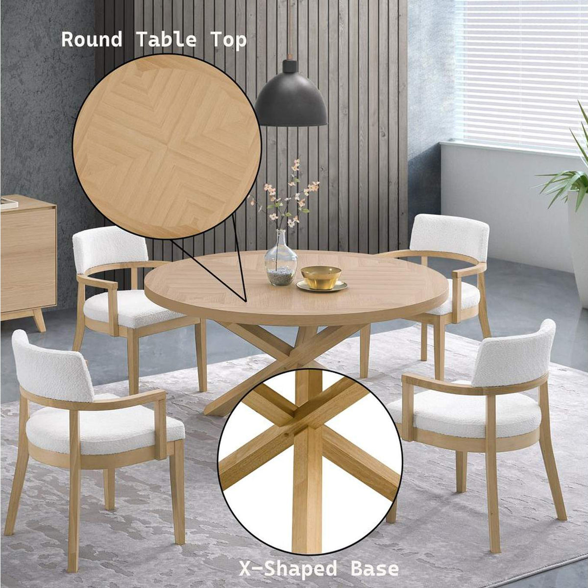 DN02615 Kasem Round Dining Table