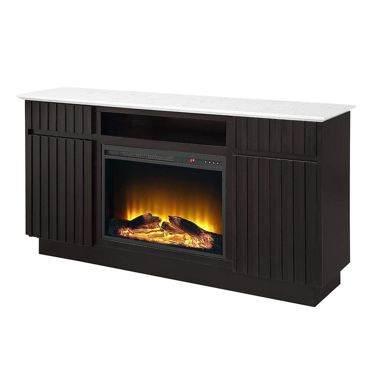 DN02718 Jaramillo Server with Natural Marble Top and Fireplace
