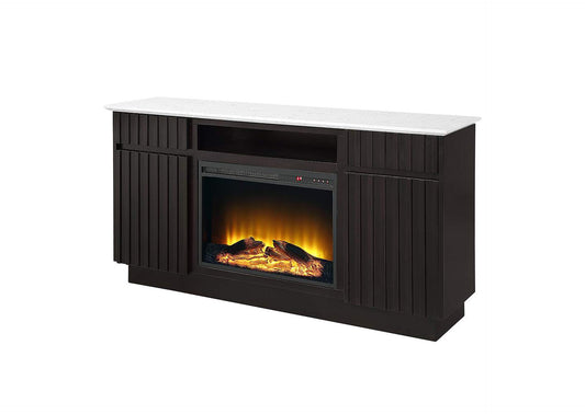 DN02718 Jaramillo Server with Natural Marble Top and Fireplace