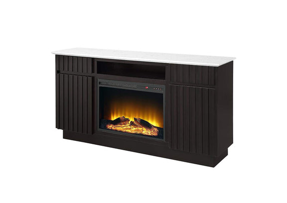 DN02718 Jaramillo Server with Natural Marble Top and Fireplace