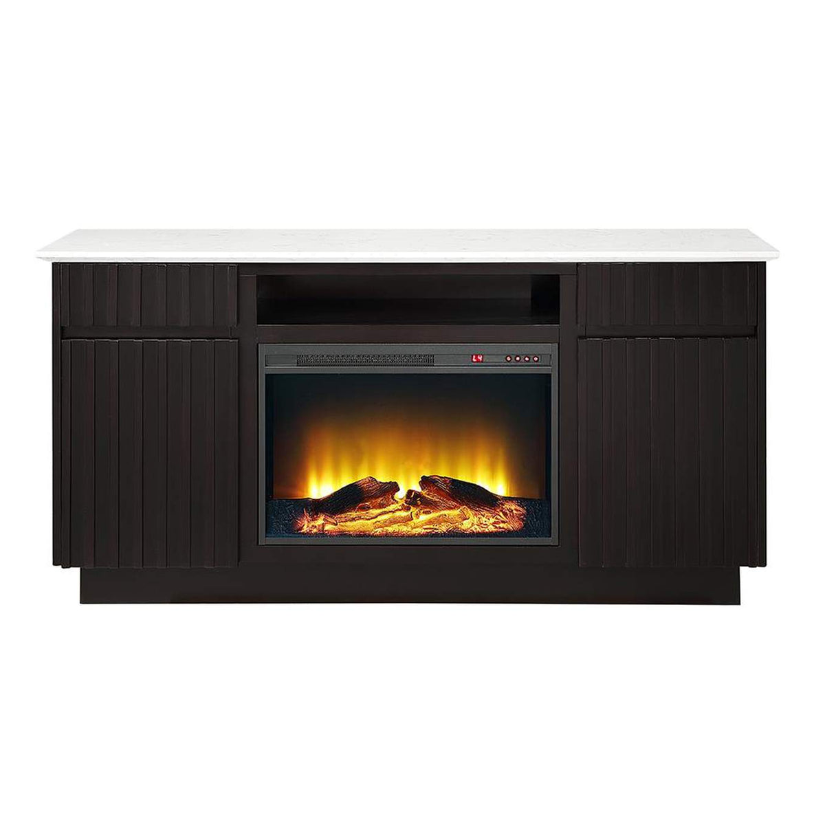 DN02718 Jaramillo Server with Natural Marble Top and Fireplace