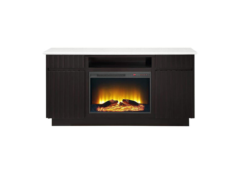 DN02718 Jaramillo Server with Natural Marble Top and Fireplace