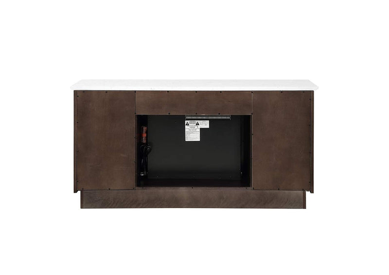 DN02718 Jaramillo Server with Natural Marble Top and Fireplace