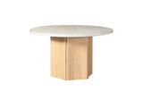 DN02875 Qwin Round Dining Table with Marble Top