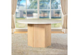 DN02875 Qwin Round Dining Table with Marble Top