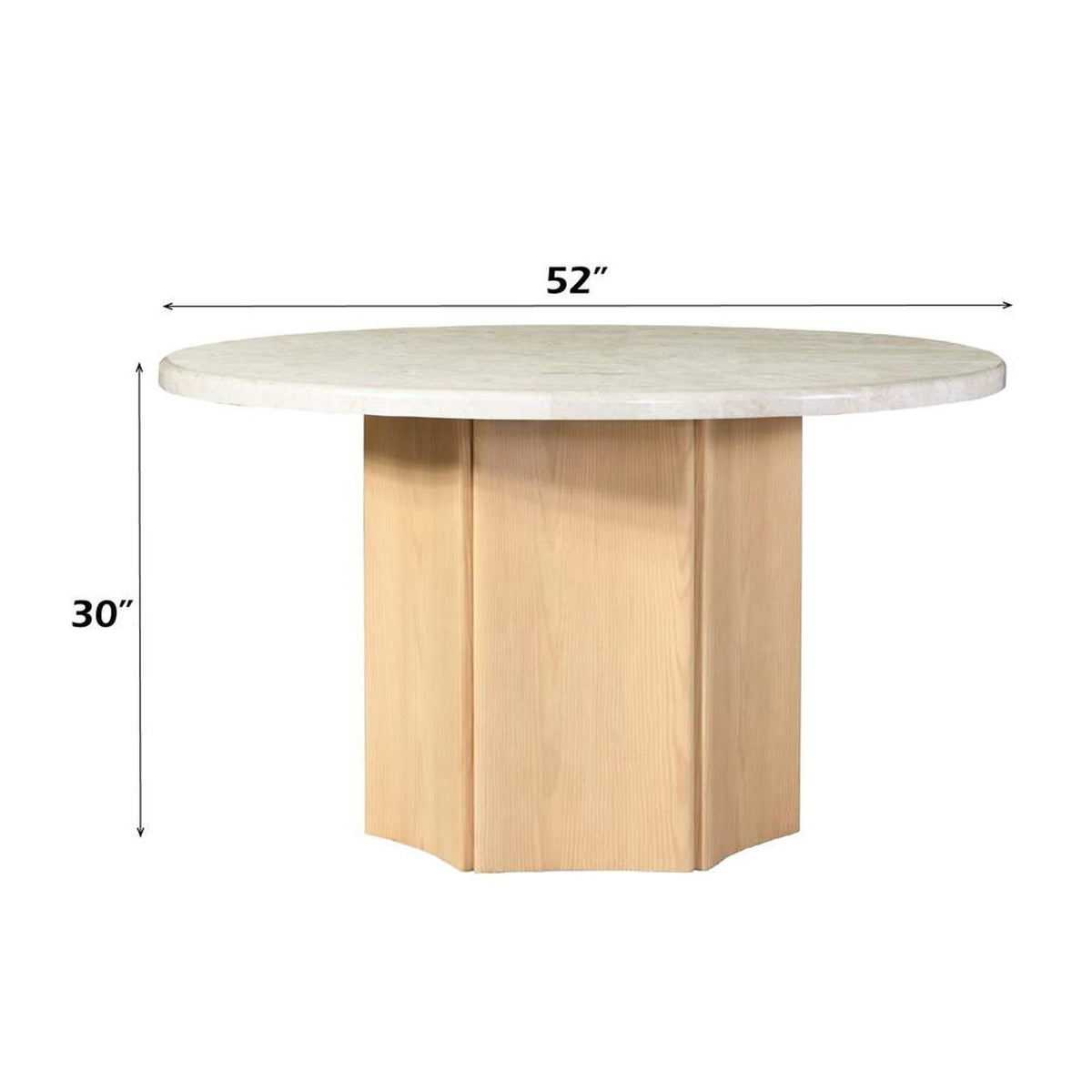 DN02875 Qwin Round Dining Table with Marble Top