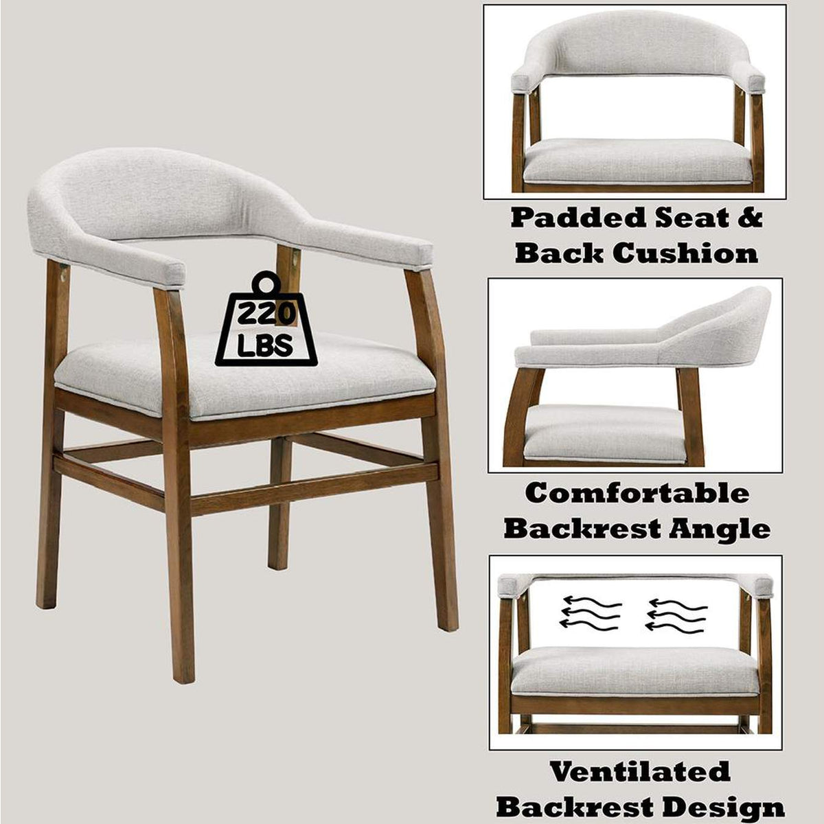DN03096 Darcy Arm Chair - Set of 2
