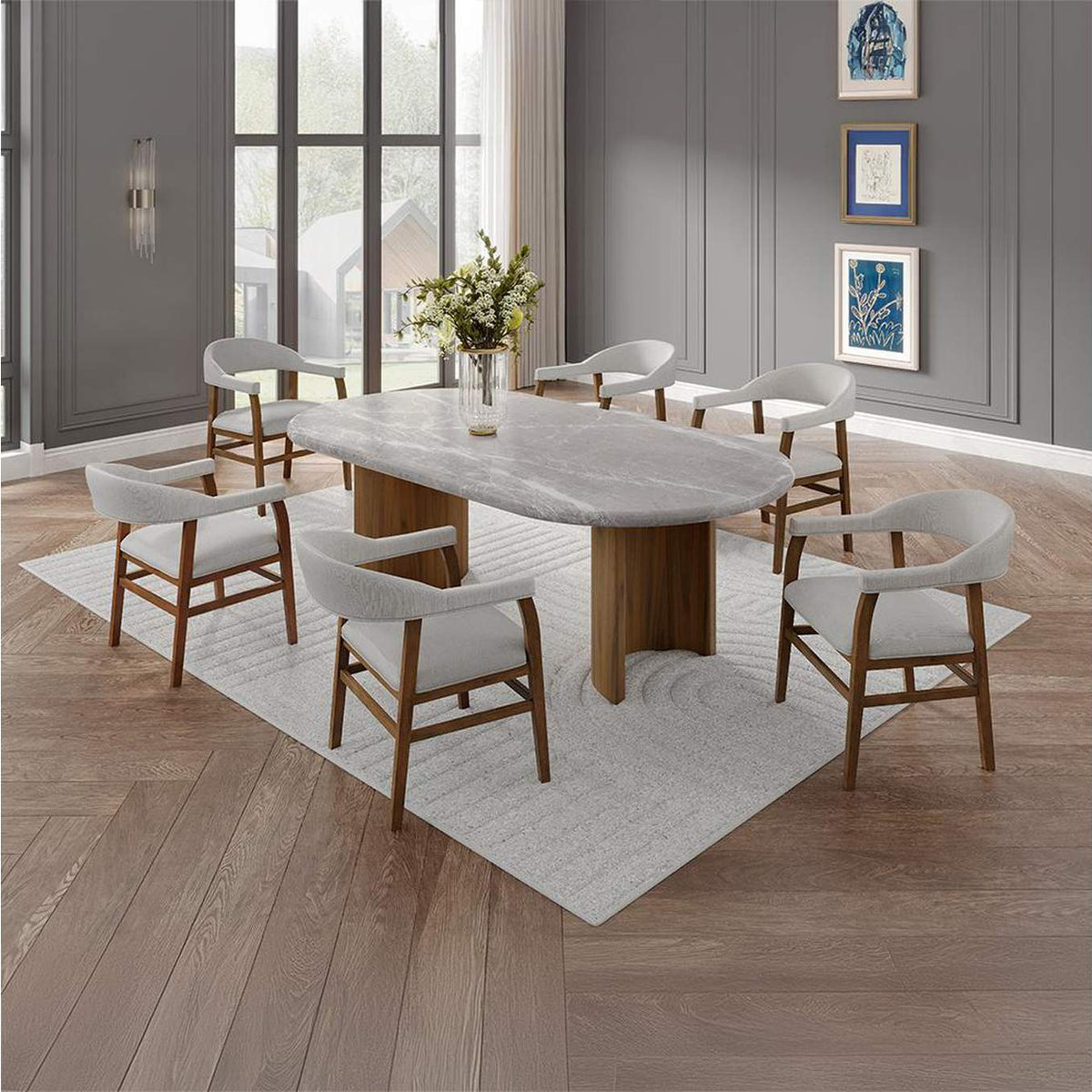 DN03096 Darcy Arm Chair - Set of 2