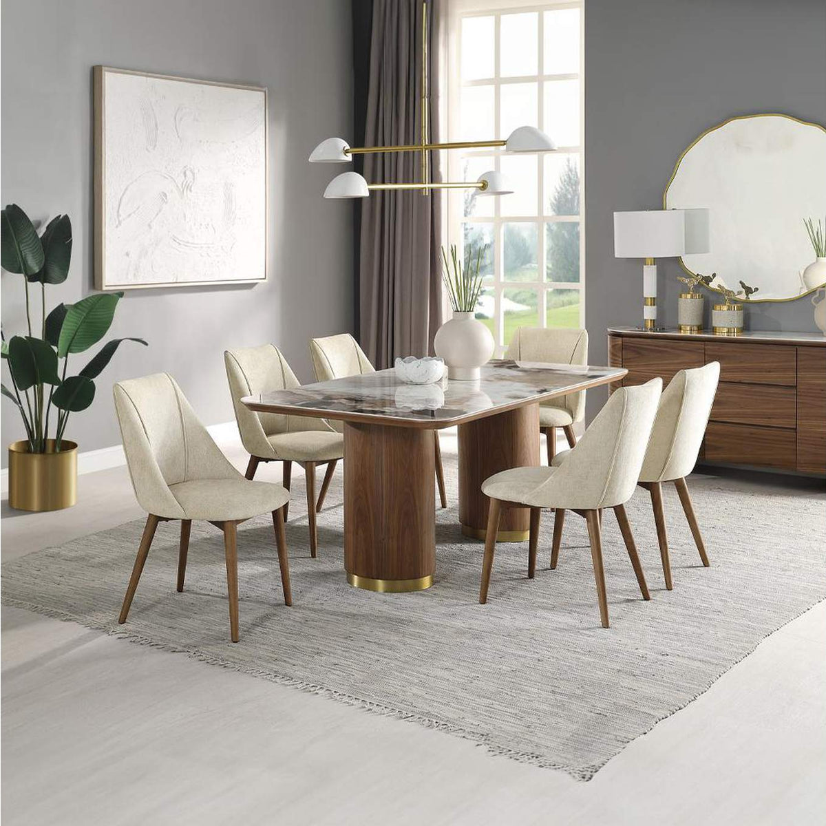 DN03145 Willene Dining Table with Ceramic Top