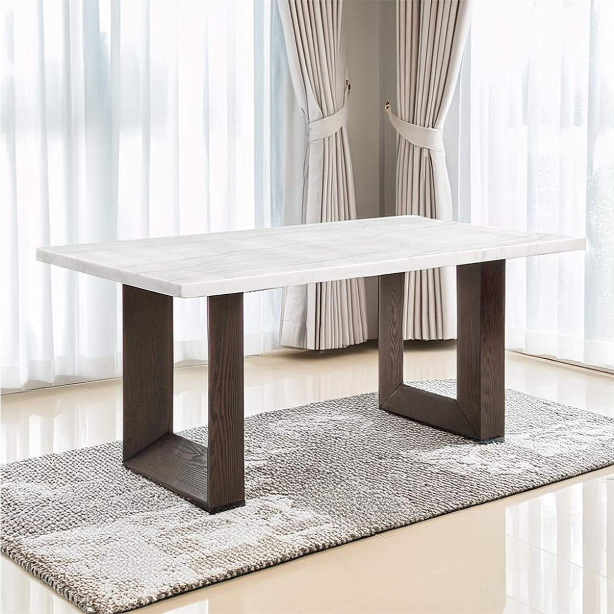 DN03195 Edwyn Dining Table with Marble Top