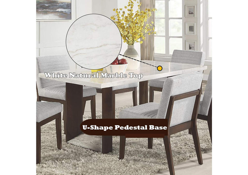 DN03195 Edwyn Dining Table with Marble Top