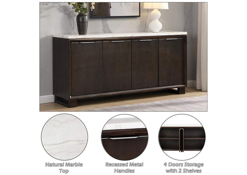 DN03198 Edwyn Server with Marble Top