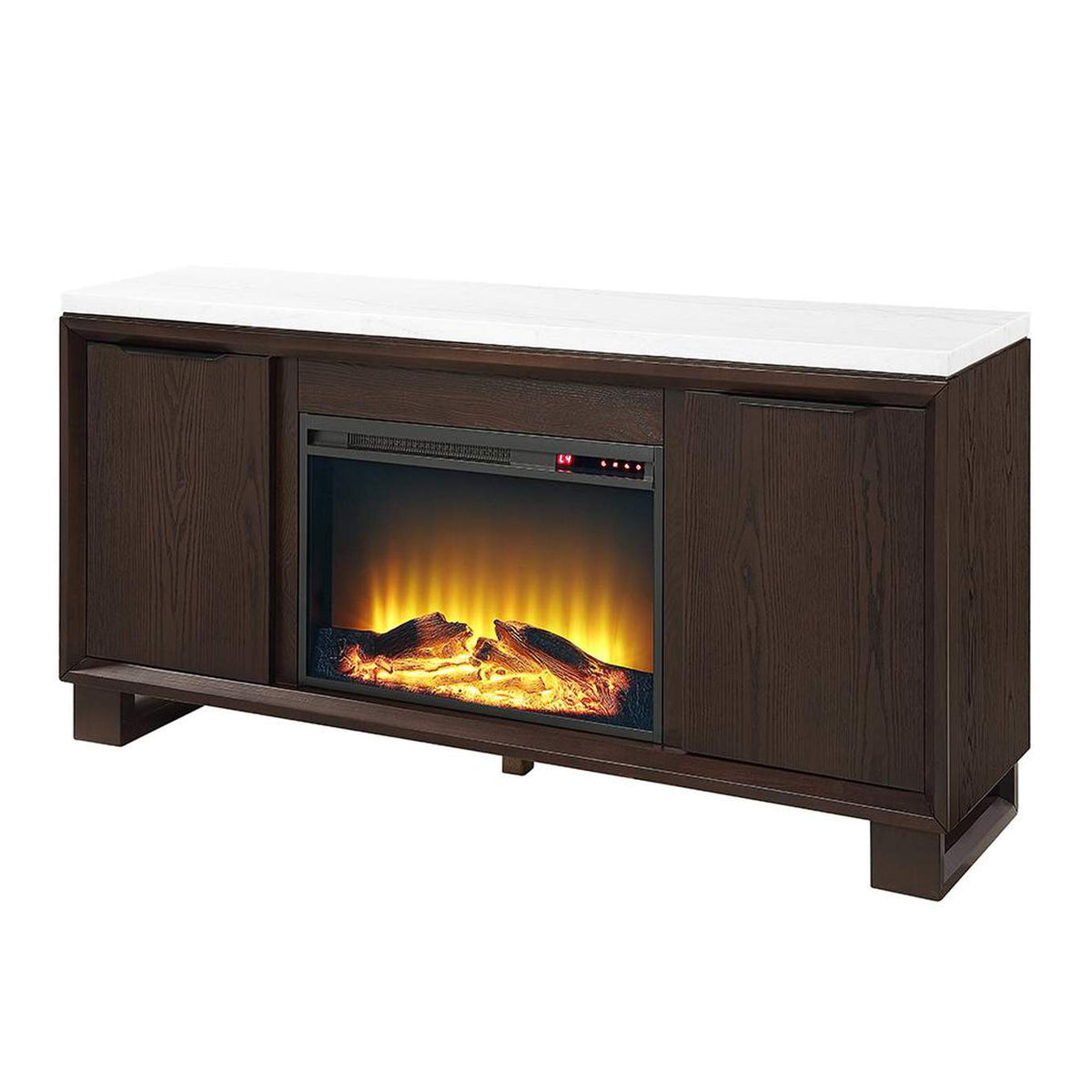 DN03199 Edwyn Server with Natural Marble Top and Fireplace