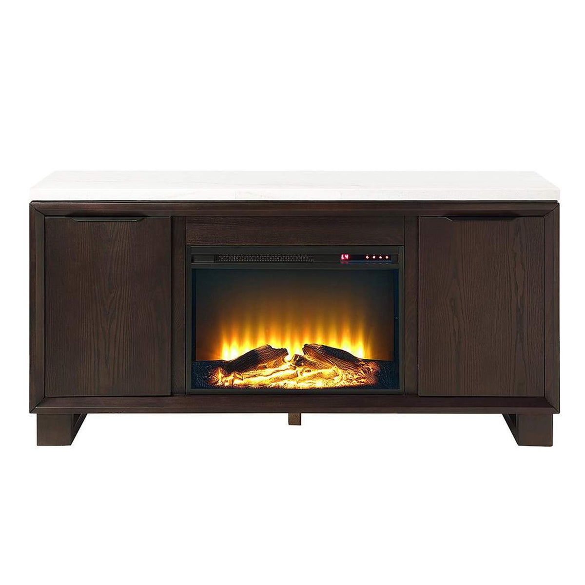 DN03199 Edwyn Server with Natural Marble Top and Fireplace