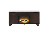 DN03199 Edwyn Server with Natural Marble Top and Fireplace