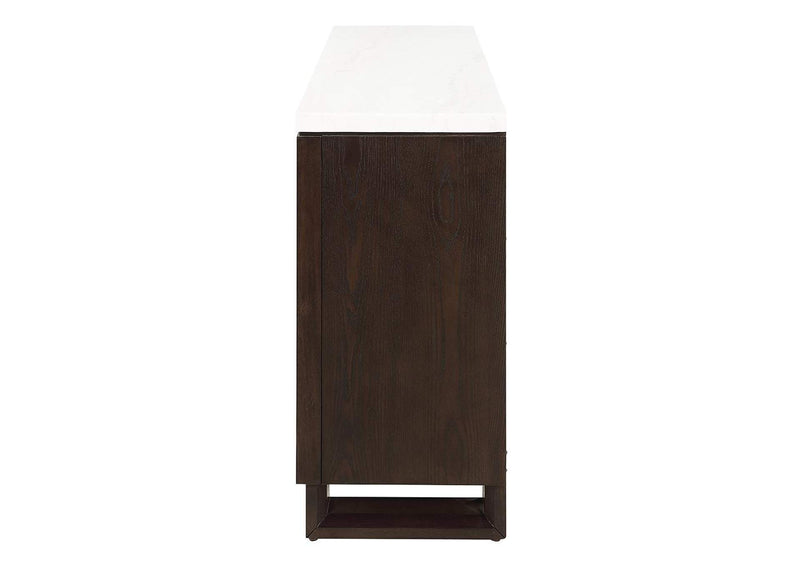 DN03199 Edwyn Server with Natural Marble Top and Fireplace
