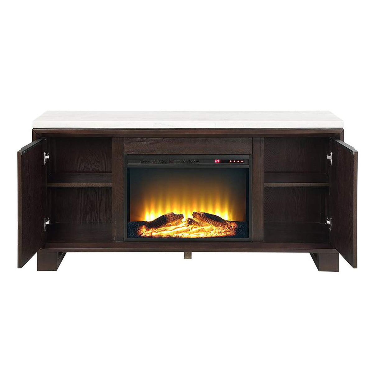 DN03199 Edwyn Server with Natural Marble Top and Fireplace