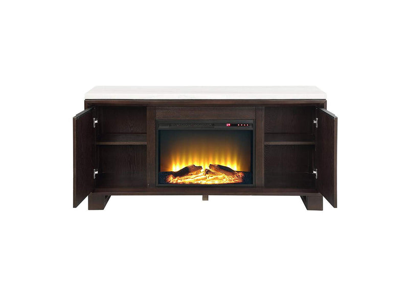 DN03199 Edwyn Server with Natural Marble Top and Fireplace
