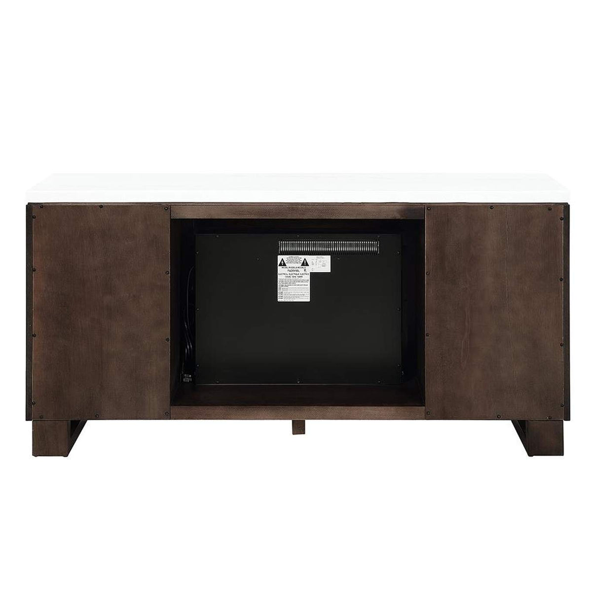 DN03199 Edwyn Server with Natural Marble Top and Fireplace