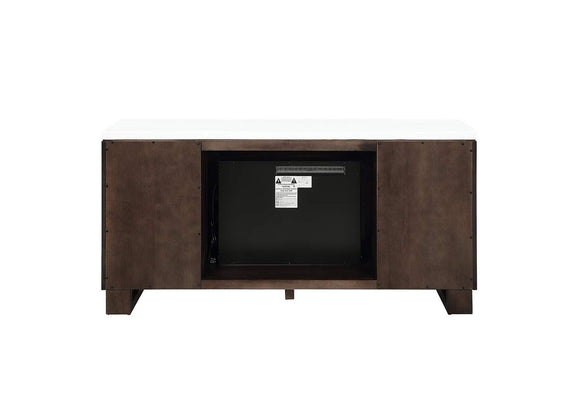 DN03199 Edwyn Server with Natural Marble Top and Fireplace