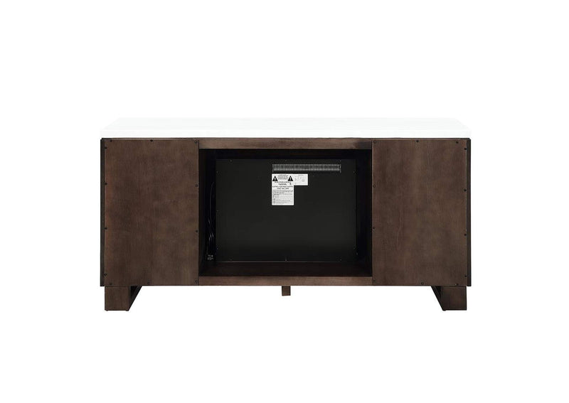 DN03199 Edwyn Server with Natural Marble Top and Fireplace