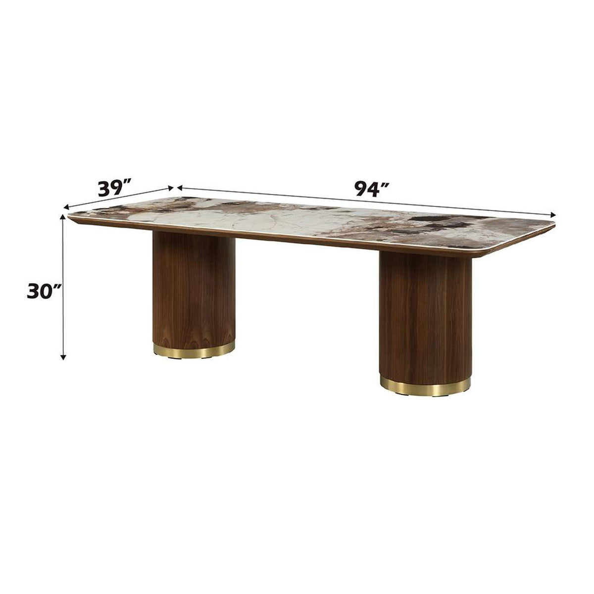 DN03305 Willene Dining Table with Ceramic Top