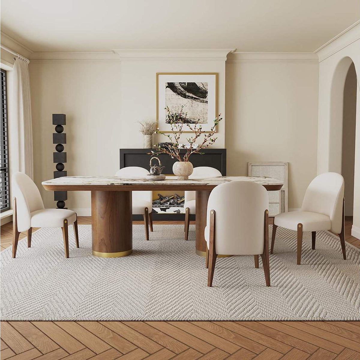 DN03305 Willene Dining Table with Ceramic Top