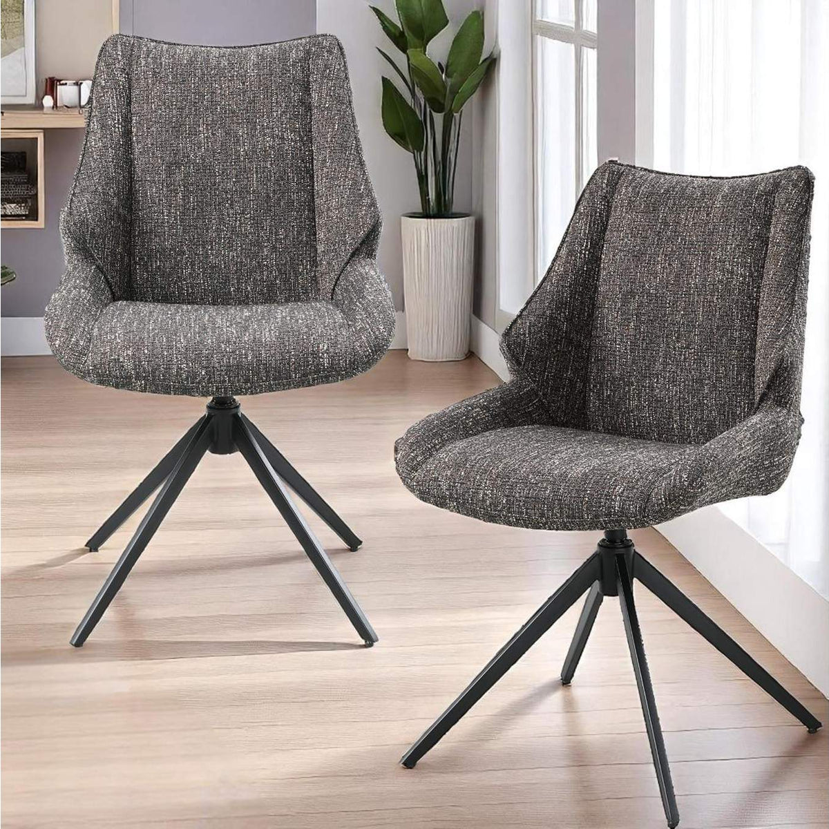 DN03596 Malika Side Chair with Swivel - Set of 2