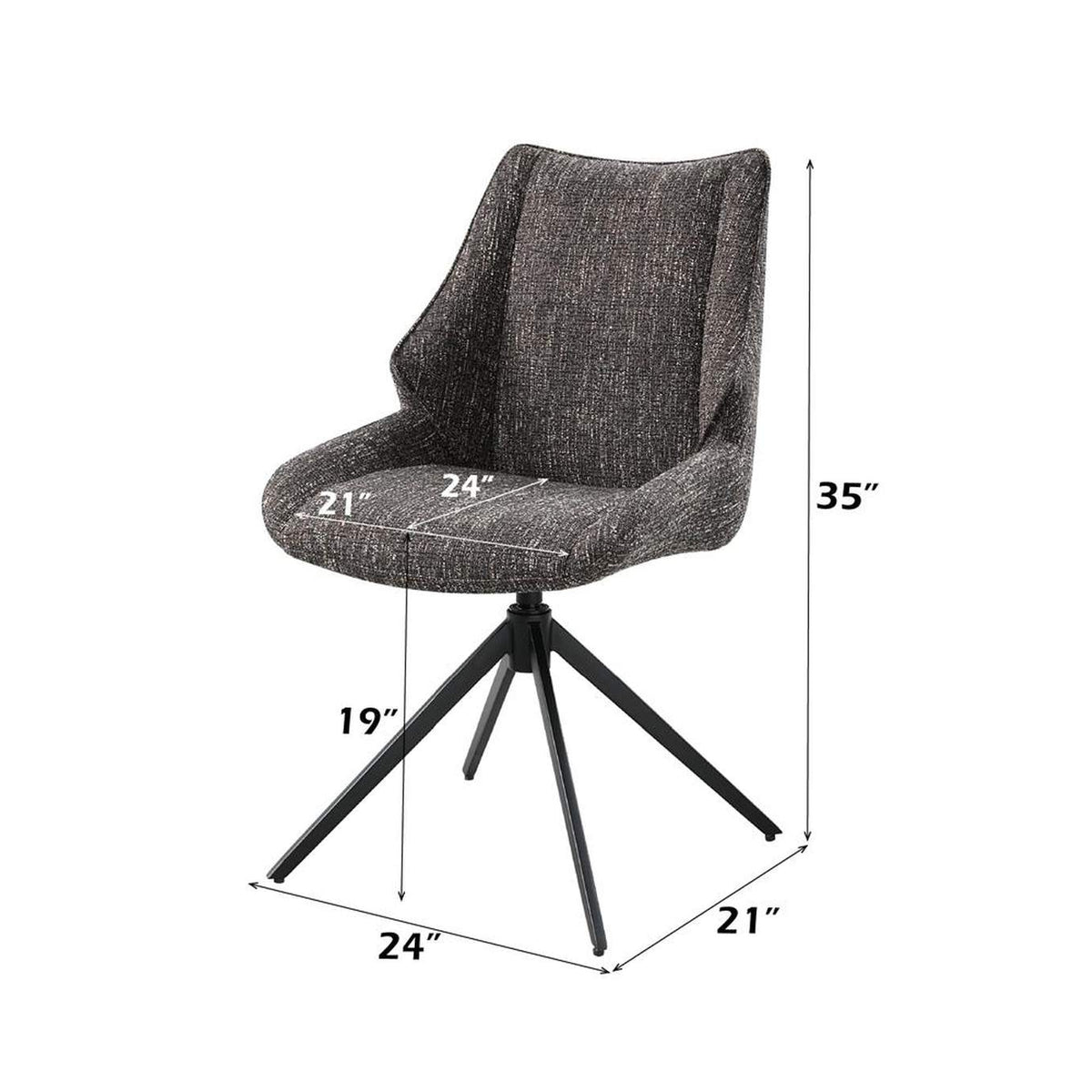 DN03596 Malika Side Chair with Swivel - Set of 2