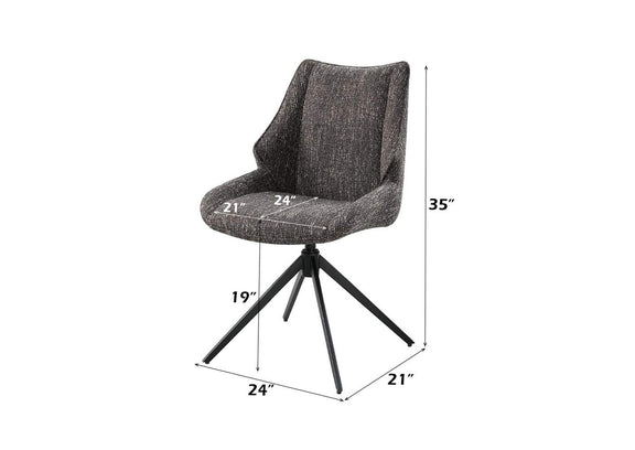 DN03596 Malika Side Chair with Swivel - Set of 2